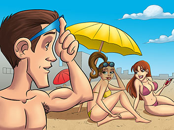 A day of picking up girls at the beach - Animated Tales