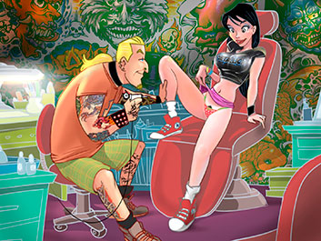 At the tattoo parlor - Animated Tales