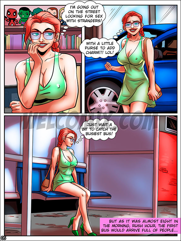 Nymphomaniac Nerd - Street sex with strangers - page 5