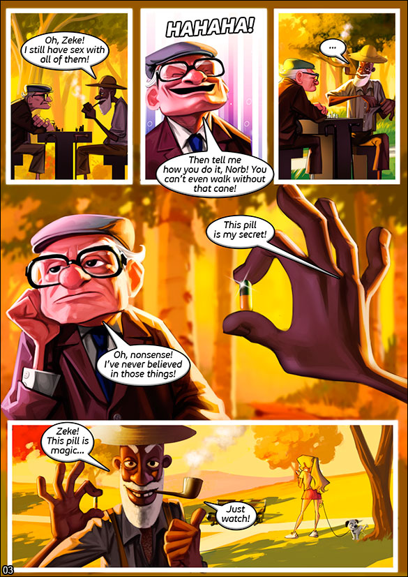 Old Geezers of the Park - The magic pill - page 3