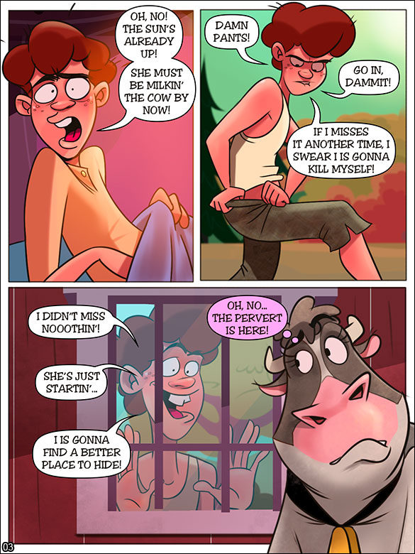 The Hillbilly Farm - Milking the cow - page 3